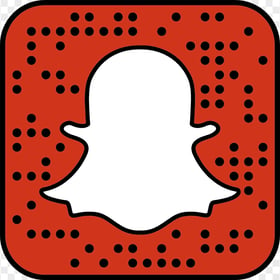 HD Red Snapchat Square App Code Logo Icon PNG Image