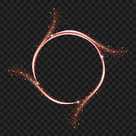 HD Red Glowing Luminous Light Ring Circle Effect PNG