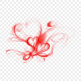 HD Red Smoke Hearts Love Cloud PNG