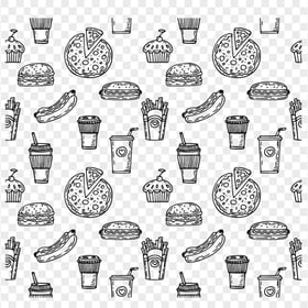 Coffee Fast food Hamburger Pattern Seamless FREE PNG