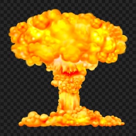 Fire Explosion Mushroom Cartoon Illustration HD PNG