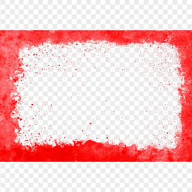 HD Red Watercolor Horizontal Frame With Grunge PNG