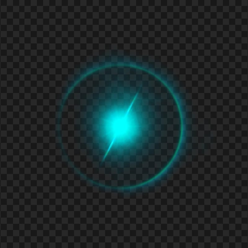 HD Blue Luminous Circle Effect PNG