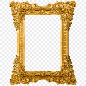 Vintage Gold Frame PNG Image