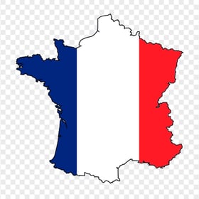 Download France Flag Map PNG