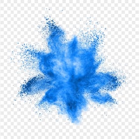 HD Blue Sand Dust Powder Explosion PNG