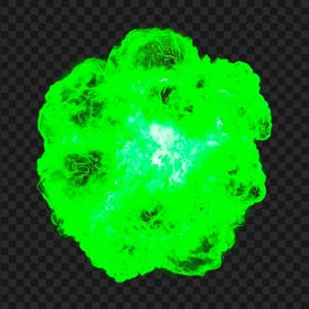 HD Green Fireball Fire Transparent PNG