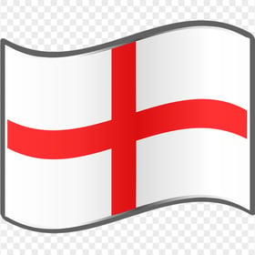 Vector Wavy England Flag Icon PNG