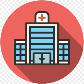Round Flat City Clinic Hospital Healthcare Icon