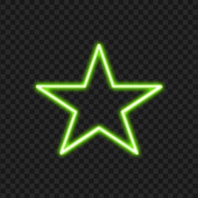 HD Green Neon Star PNG
