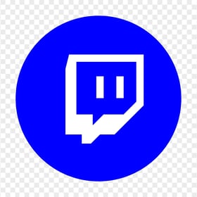 HD Dark Blue Twitch TV Round Icon Transparent Background PNG