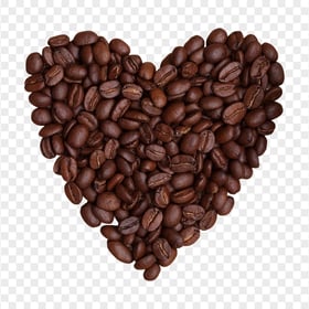 HD Coffee Beans Heart Shape PNG