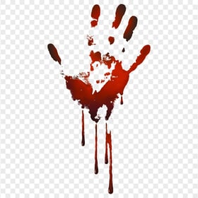HD Realistic Bloody Hand Print Image PNG