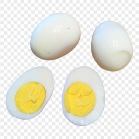 Hard Boiled Eggs With One Cut In Half HD Transparent PNG
