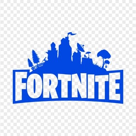 HD Blue Fortnite Logo Silhouette PNG