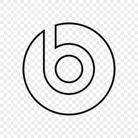 Beats Outline Black Logo Icon PNG