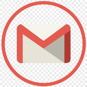 Flat Round Icon Contains Gmail Logo