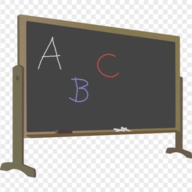 3D ABC Blackboard Chalkboard PNG