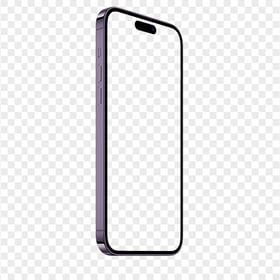 HD iPhone 14 Pro Max Deep Purple Mockup PNG