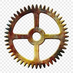 HD Steampunk Mechanical Industrial Metal Gear PNG