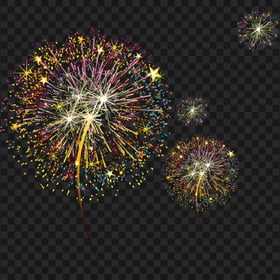 HD Sparkle Fireworks Illustration Transparent PNG