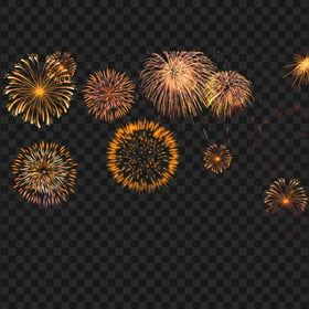 Holiday Birthday Orange  Fireworks Transparent PNG
