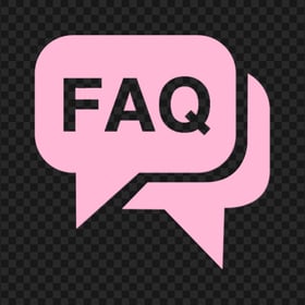 FAQ Questions Speech Bubble Pink Icon PNG