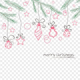 HD Merry Christmas Doodle Illustration PNG