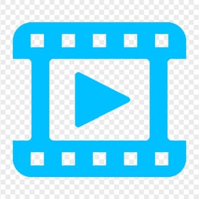 Video Play, Watch Player Blue Icon PNG Image