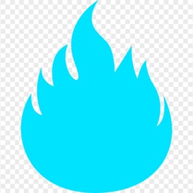 Blue Flame Silhouette Icon PNG