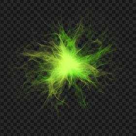 HD Green Abstract Flower Smoke PNG
