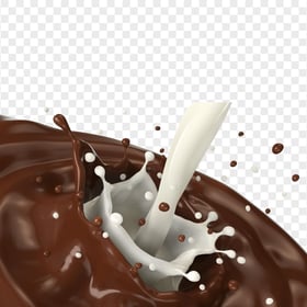 HD Milk And Chocolate Splashing Liquid Splash PNG