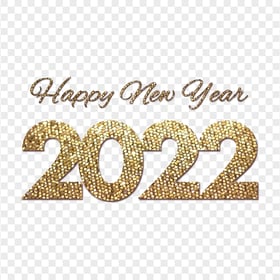 Download HD Gold Glitter Happy New Year 2022 PNG