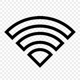 Wifi Black Outline Logo Icon Symbol Image PNG