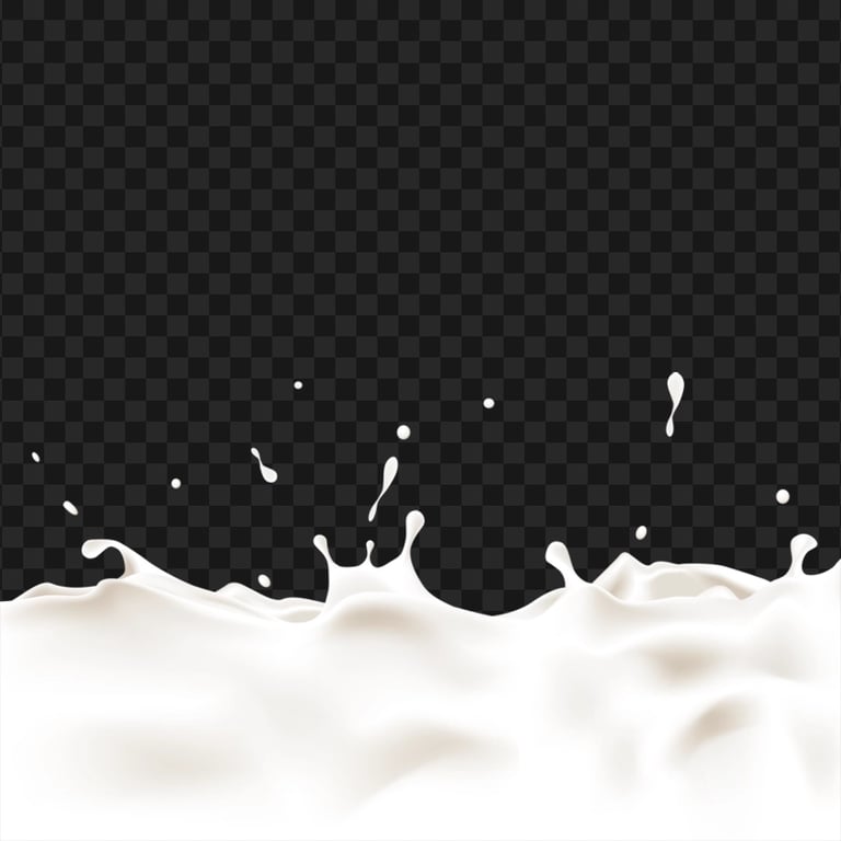 HD Milk Splatter Drops Splash PNG
