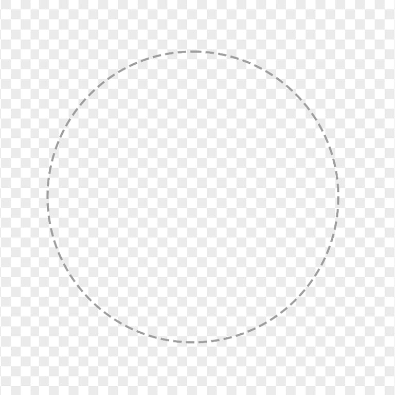 Circle Gray Dashed Border Image PNG