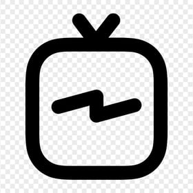 Black IGTV Instagram Tv Logo Icon
