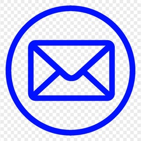 Transparent Mail Email Address Round Outline Dark Blue Icon