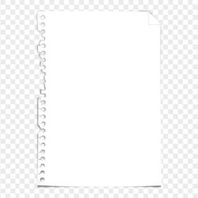 White Real Notebook Paper HD PNG