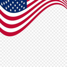 Hd United States Flag Illustration Ribbon Style