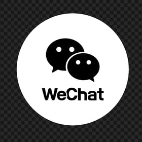 Round Black And White WeChat App Logo Icon