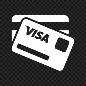 White Visa Credit Card Payment Icon PNG IMG