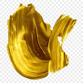HD Gold Yellow Real Brush Stroke PNG