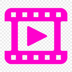 FREE Video Play, Watch Player Pink Icon PNG