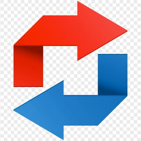 HD Red And Blue Two Arrow Icon PNG