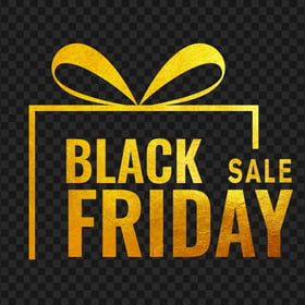 HD Gold Black Friday Sale Logo Sign PNG