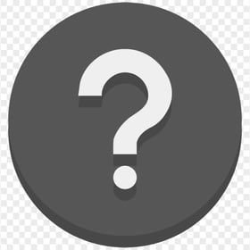 Black Vector Round Circle Question Mark Icon