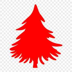 HD Red Christmas Palm Tree Silhouette PNG