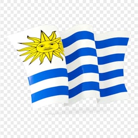 Waving Illustration Uruguay Flag Icon