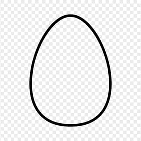 Single Egg Black Outline HD Transparent PNG